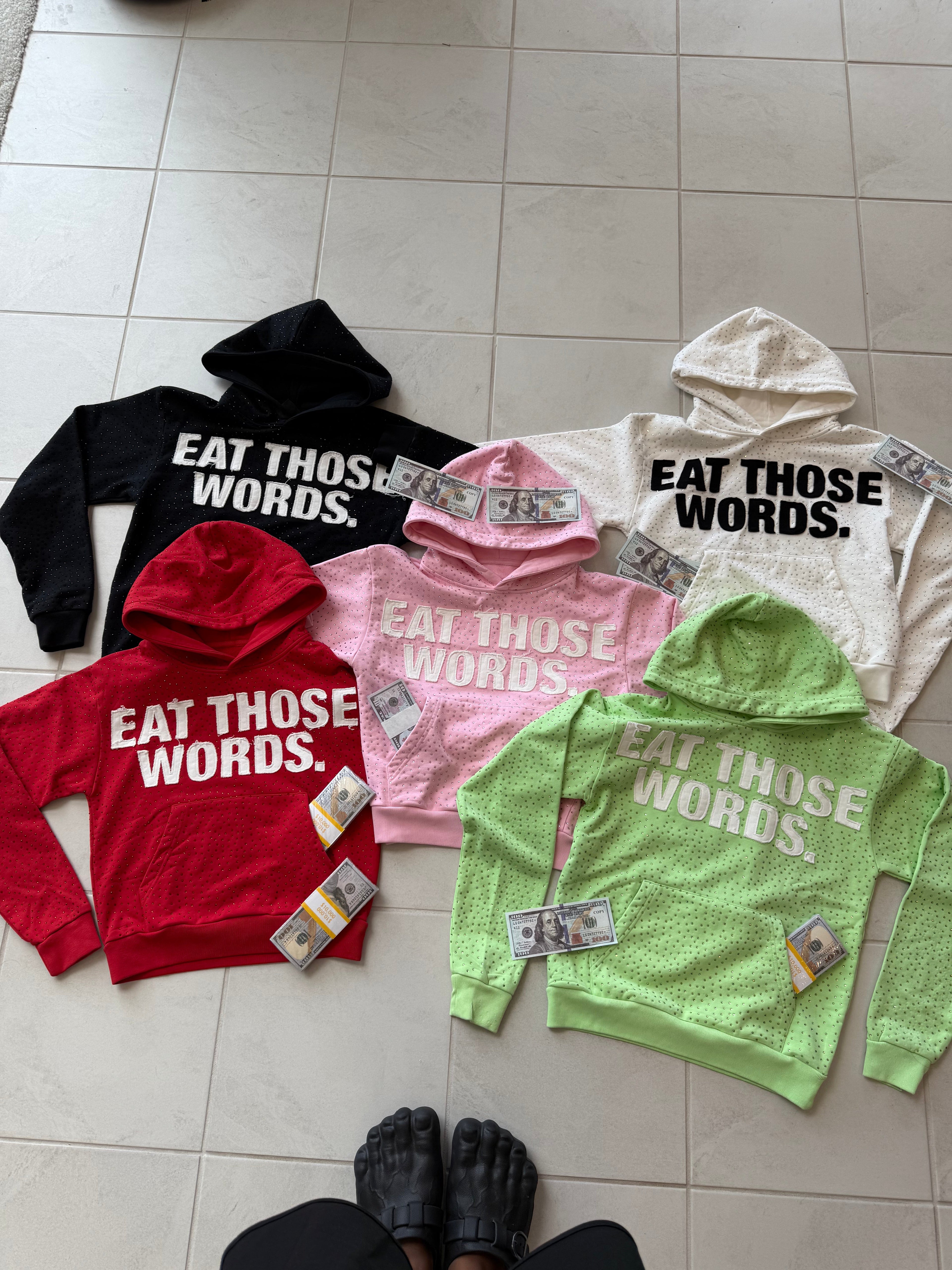 EAT THOSE WORDS RHINESTONE COLLECTION